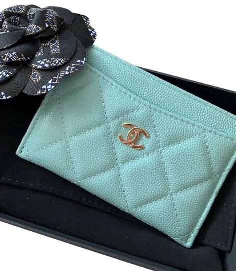 chanel card holder light blue|Chanel card holder hk price.